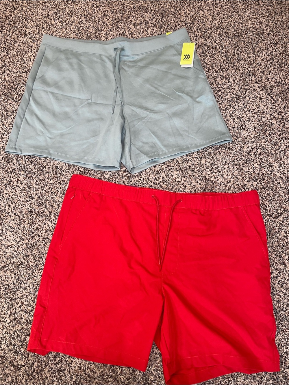 Men’s Active Shorts Red & Sage XXL NWT - Picture 1 of 3